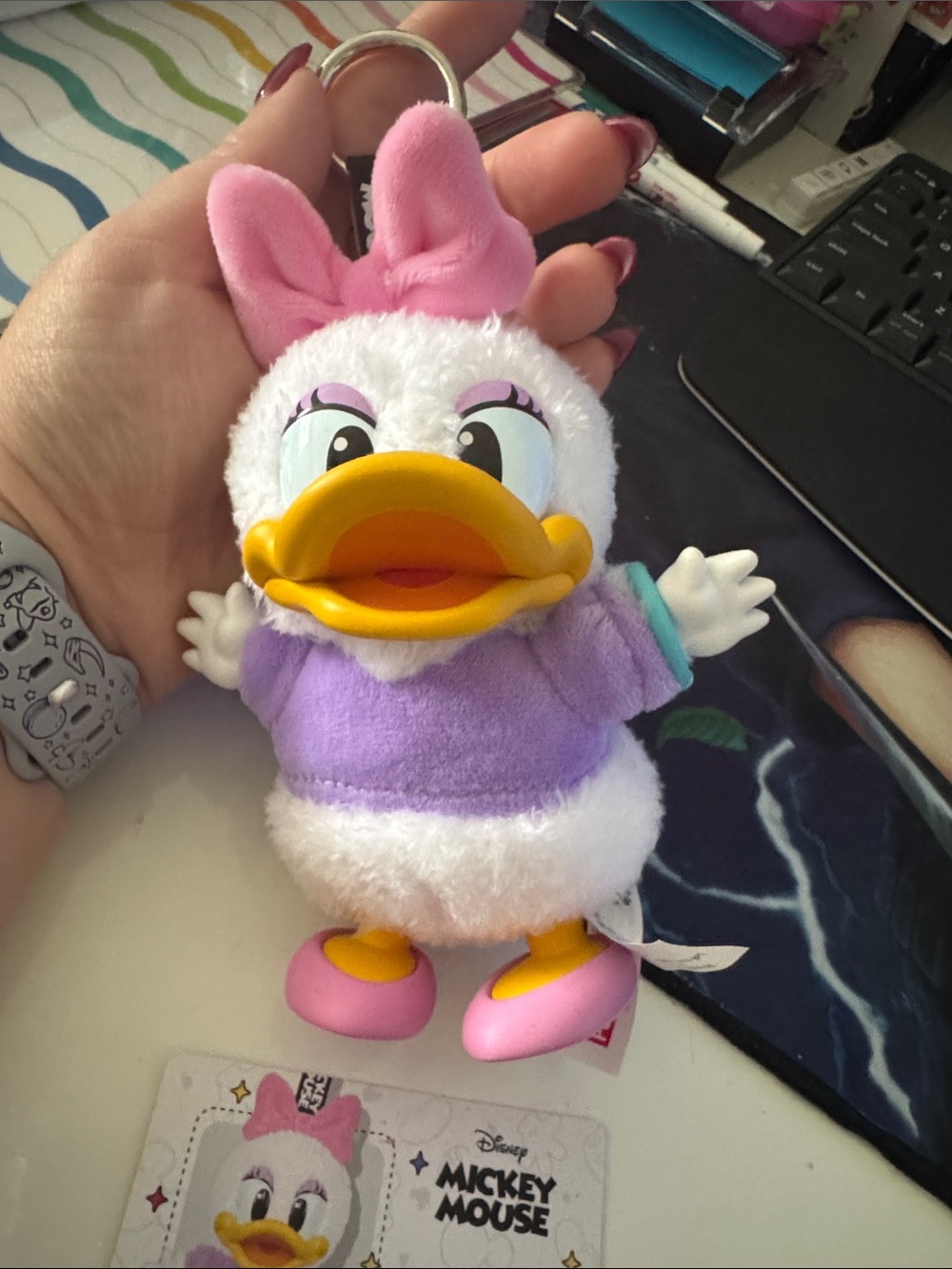 POPMART Daisy Duck Plush Keychain